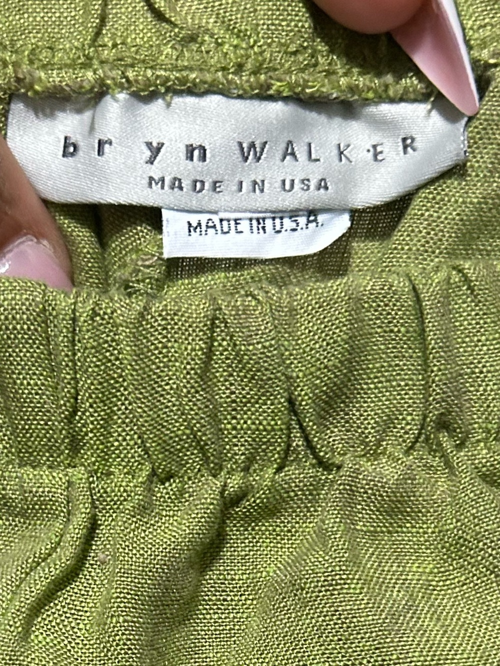 bryn walker oliver linen Pants Size Small in Olive Green - Picture 5 of 6